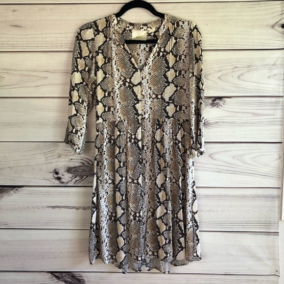 Anthropologie Maeve Juno Snakeskin Print Dress - Picture 4 of 7
